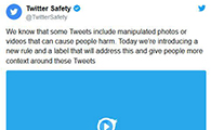 Twitter向Deepfake等虚假内容出击：将打警告标签 - 移动互联网出海,出海服务,海外的行业服务平台 - Enjoy出海
