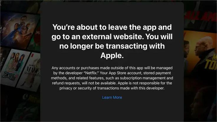 iPhone/iPad端Netflix出现注册链接，可引导用户到其官网进行注册 - 移动互联网出海,出海服务,海外的行业服务平台 - Enjoy出海