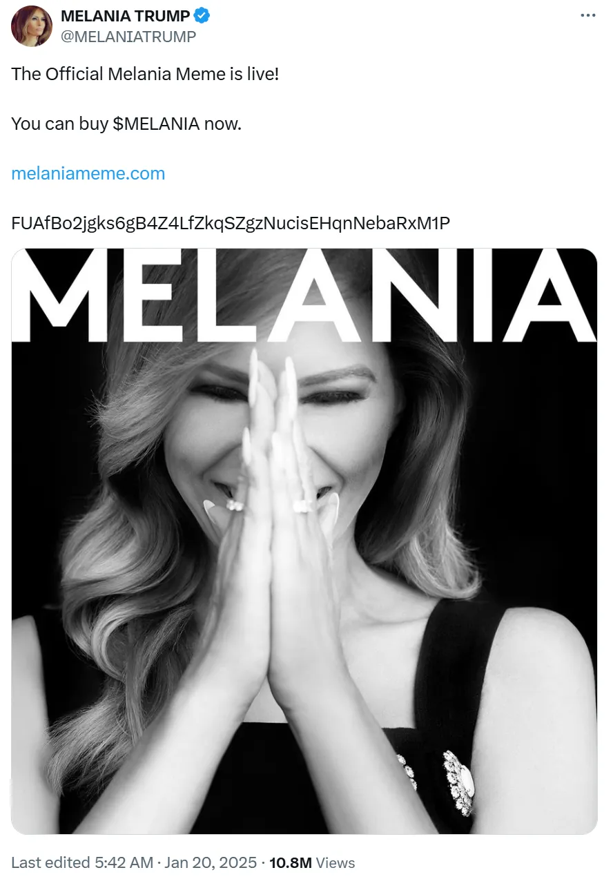 特朗普发了，老婆发，政坛和币圈都懵了 - 移动互联网出海,出海服务,海外的行业服务平台 - Enjoy出海